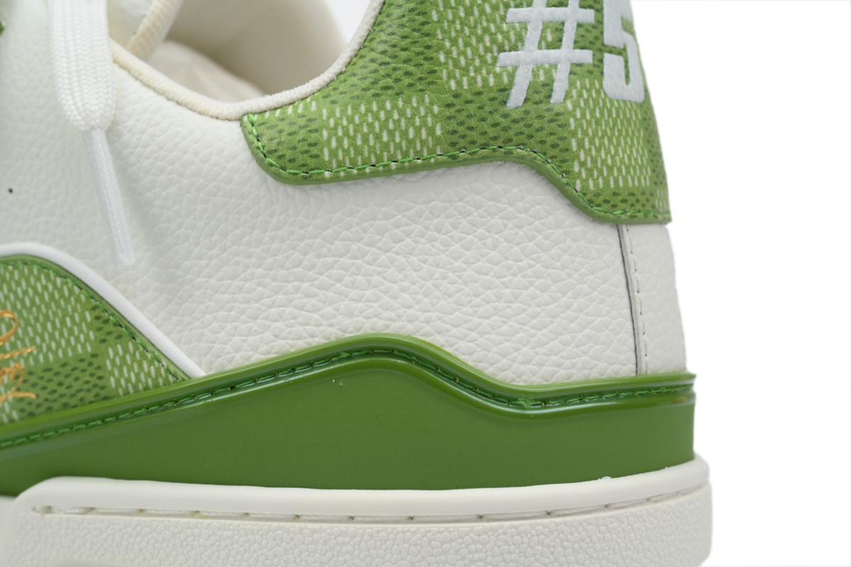 Pkkicks God Batch LOUIS VUITTON Trainer Golf Checkerboard Green