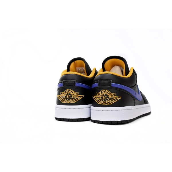 Air Jordan aj1 Low Black Purple Yellow 553558-075