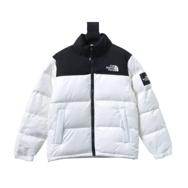 TheNorthFace Large checkered down jacket 'White Black'