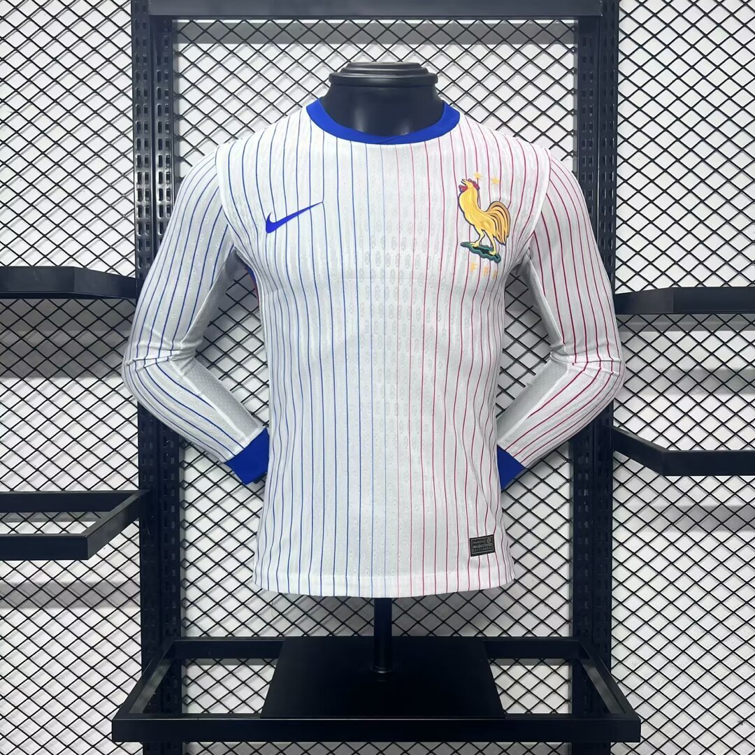 France 2024-25 Euro Away Long Sleeves Jersey – Player Version