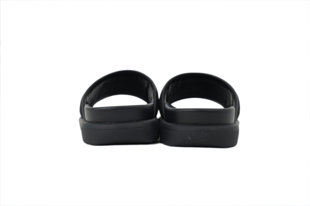 Pkkicks God Batch LOUIS VUITTON Slippers Black Denim Fabric