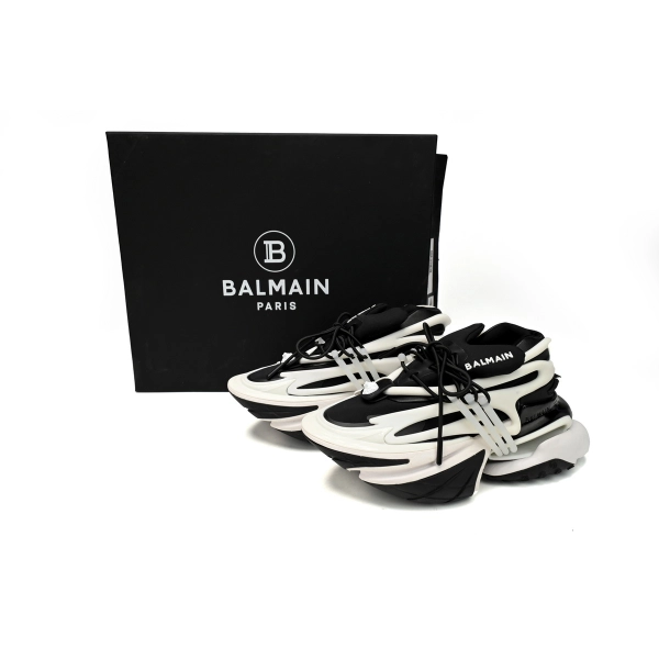 BALMAIN Multikolor Buty sportowe Black And White YM1VJ309