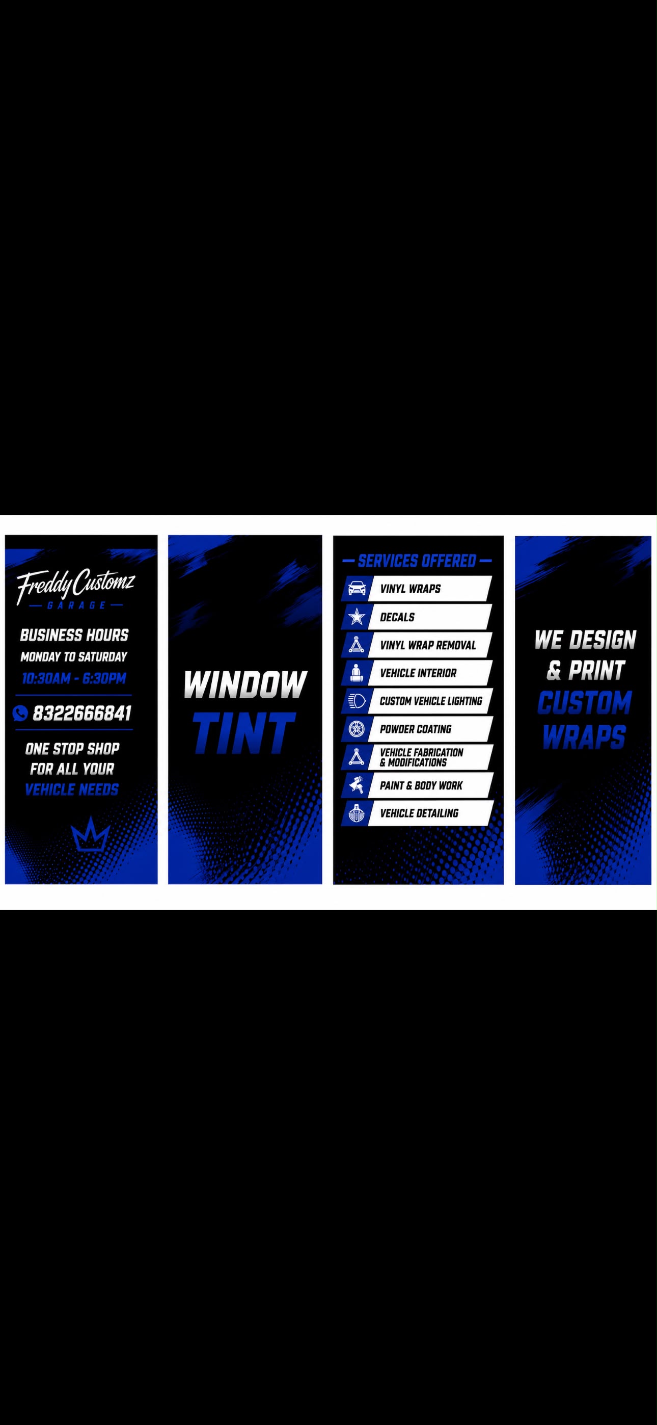 Perforated Window Sticker / Custom / 32inch x 79inch x 1pc / 45inch x 77inch x 3pcs