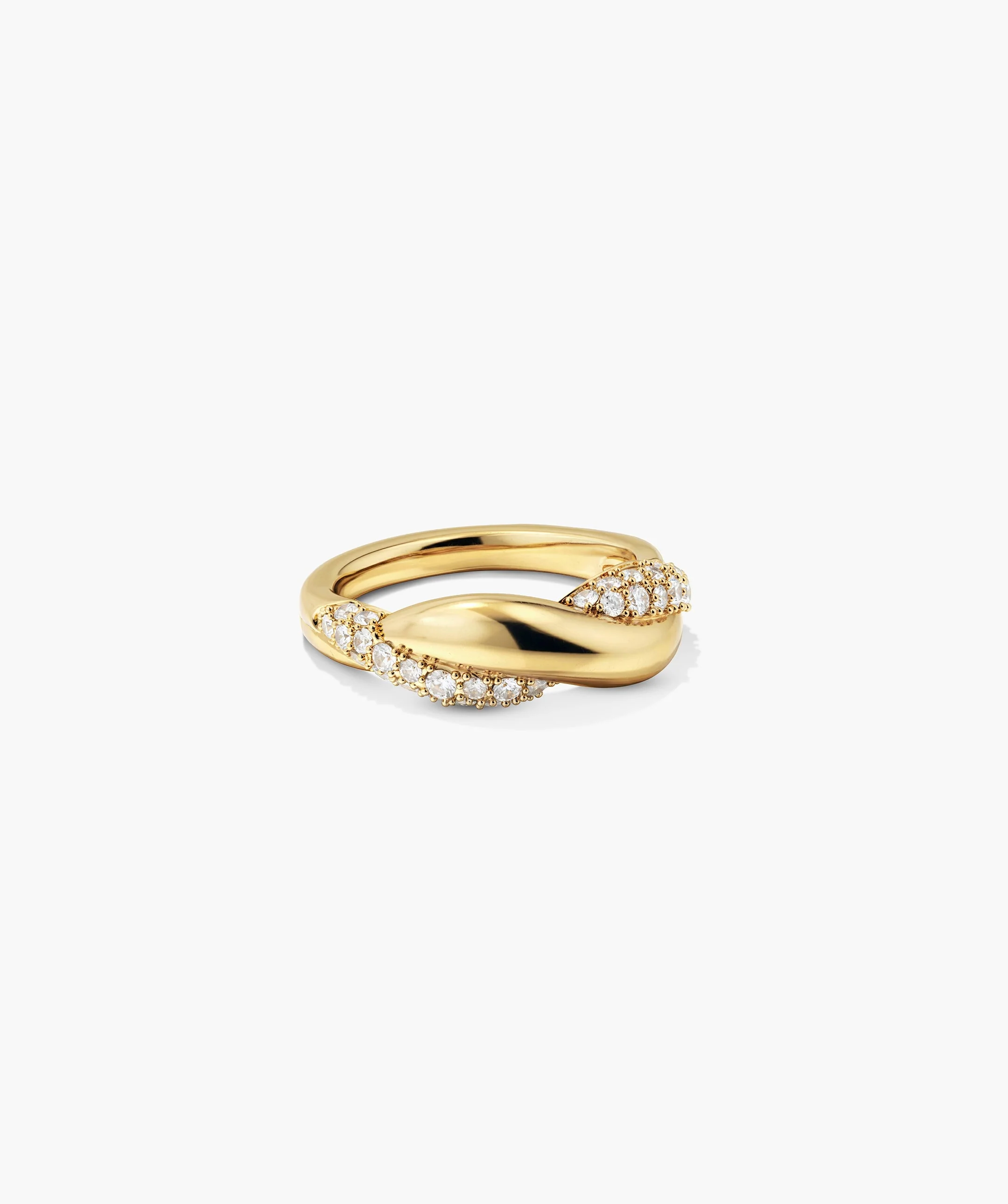 Brioche Pavé Lab Grown Sapphire Ring
