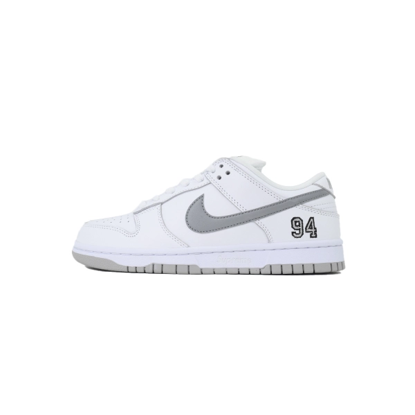 Nike Supreme x Dunk Low SB 'White Metallic Silver' HQ8487-100