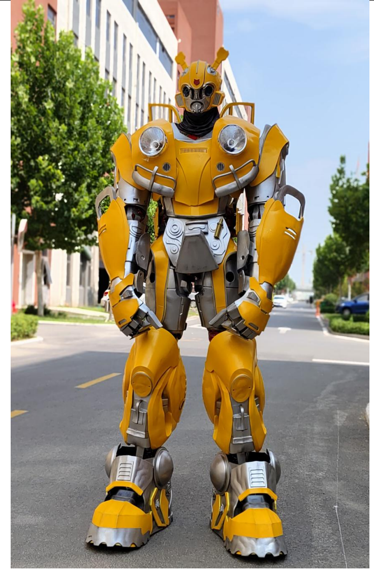 **Bumblebee LED Robot Stilt Costume, Light Up Mecha Suit for Cosplay Parade**  >