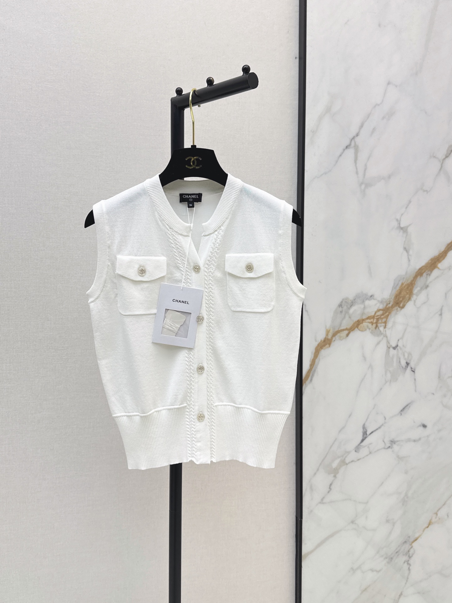Chan New Knitted sleeveless vest