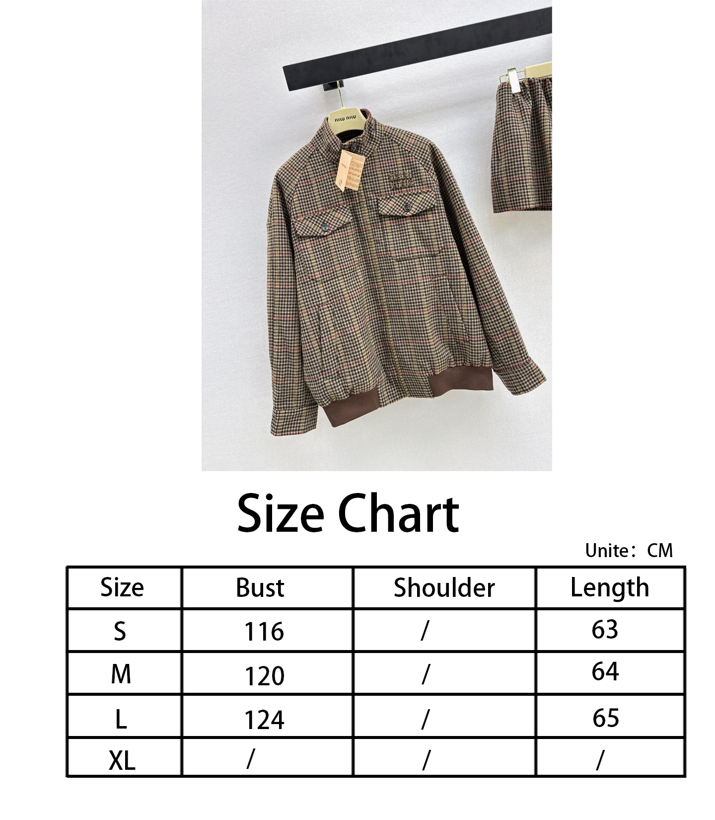 Miu NEW houndstooth jacket