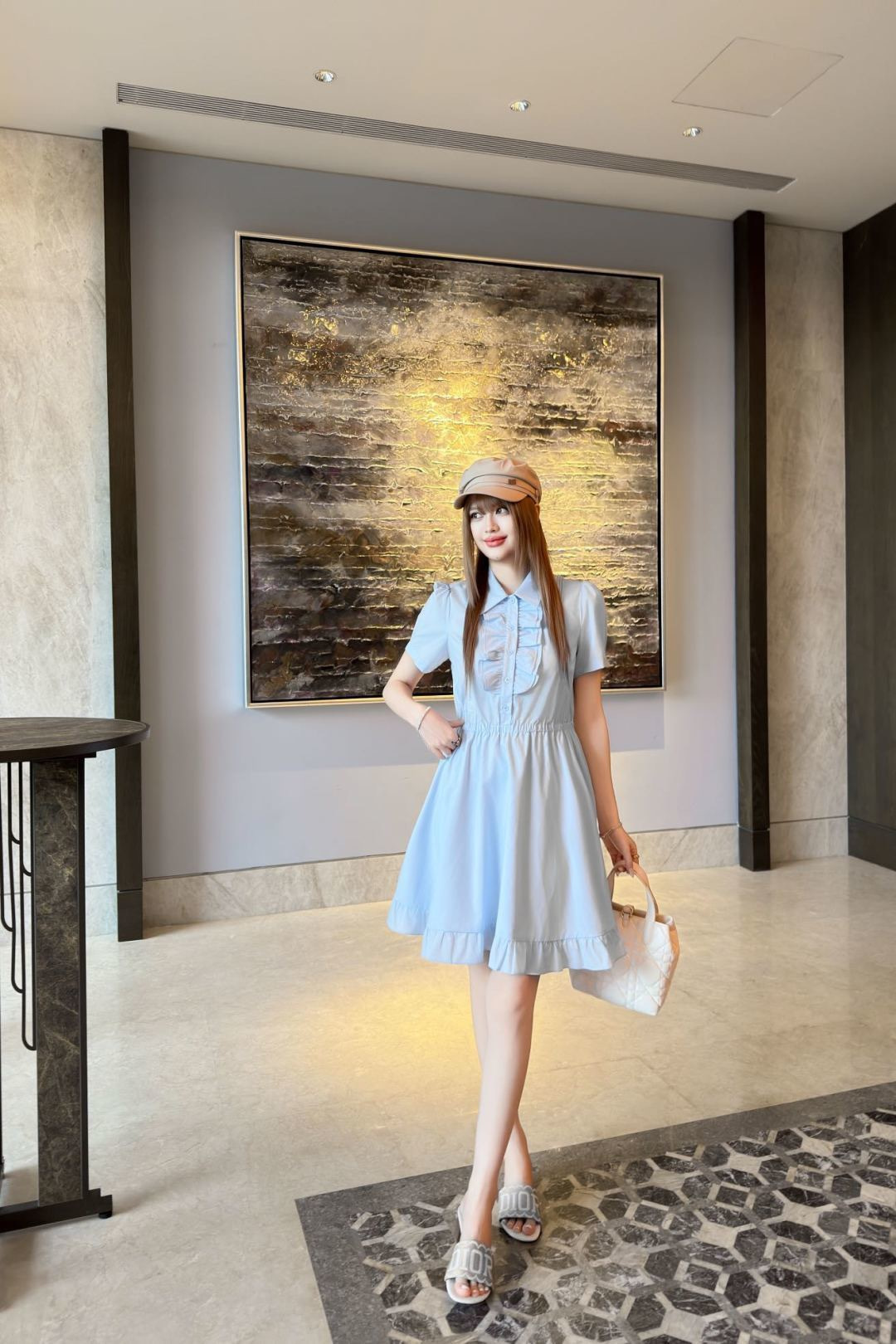CD New Ruffle-edge dress