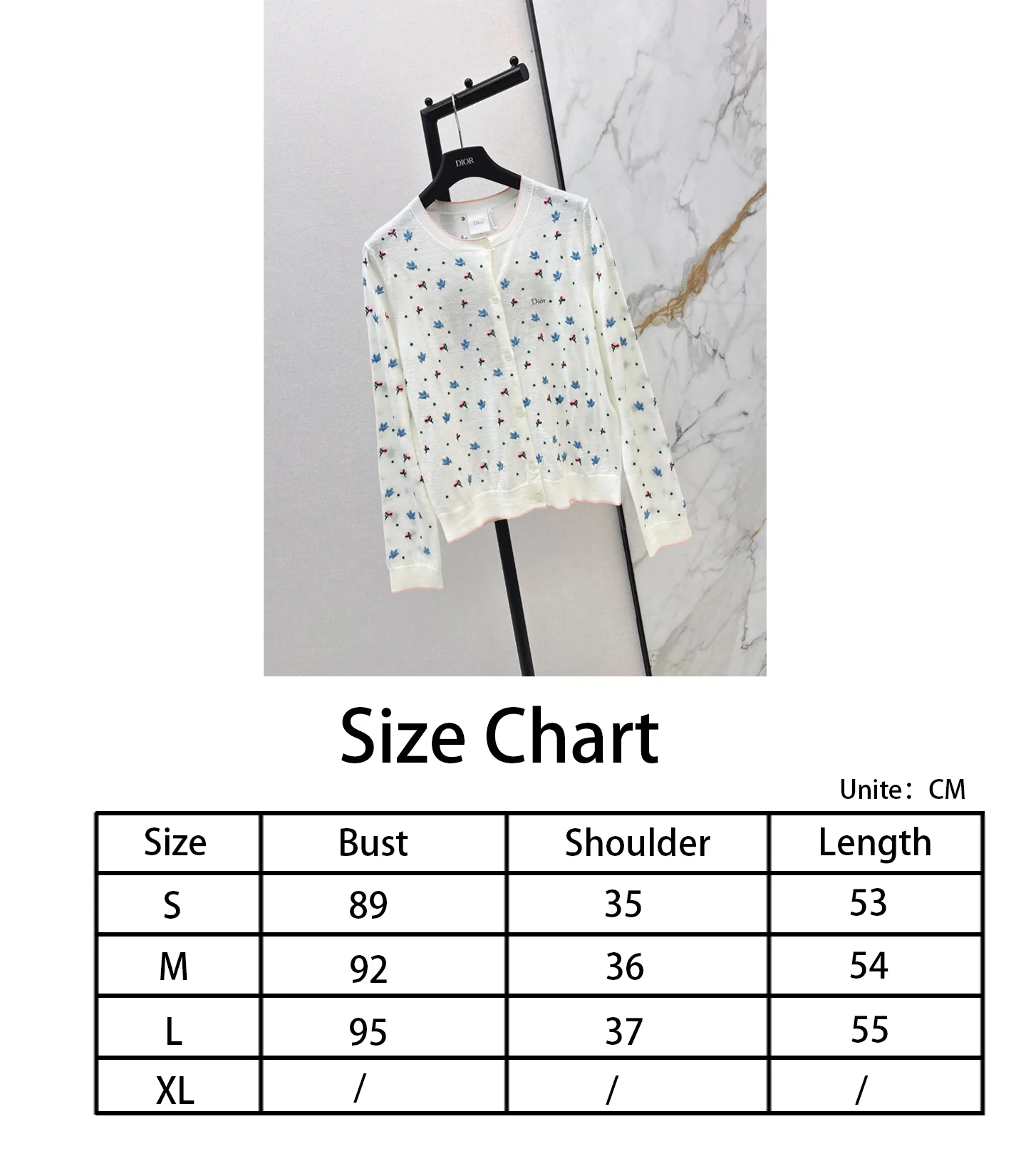 CD NEW embroidery knit cardigan