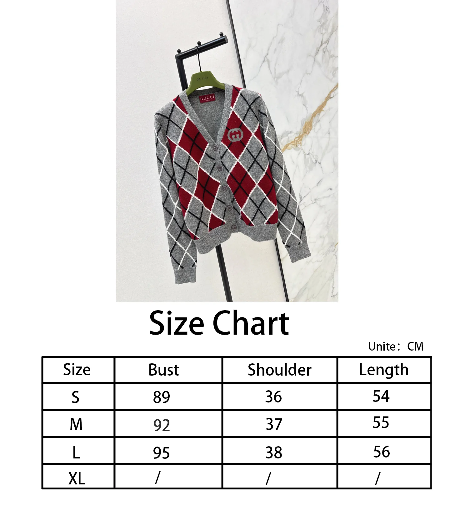 Guc NEW vintage v-neck knitted cardigan