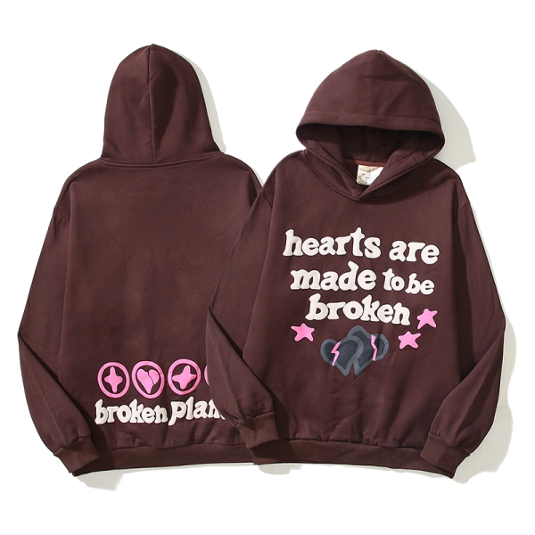 Sp5der Hoodie Pink Brown