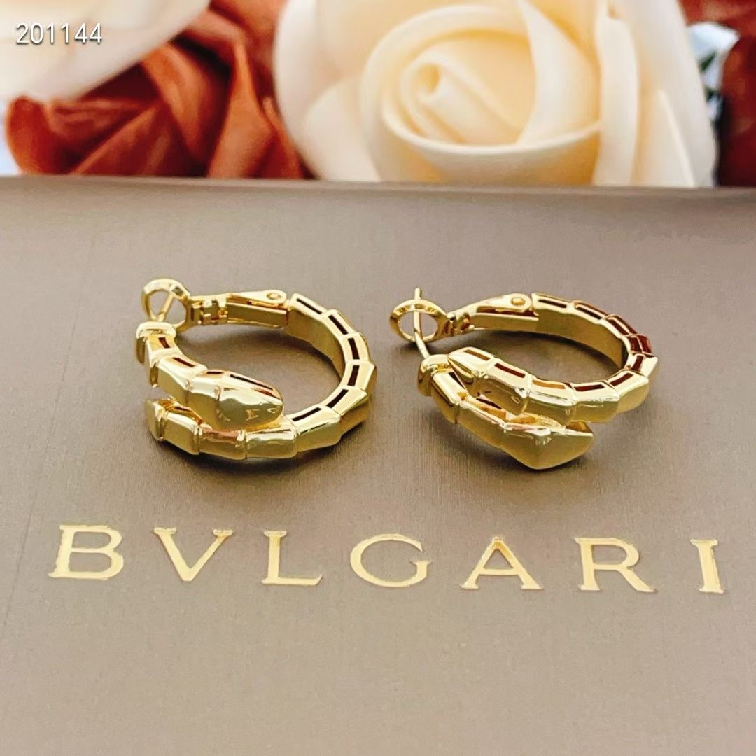 Bvlgari New Snake Head Earrings