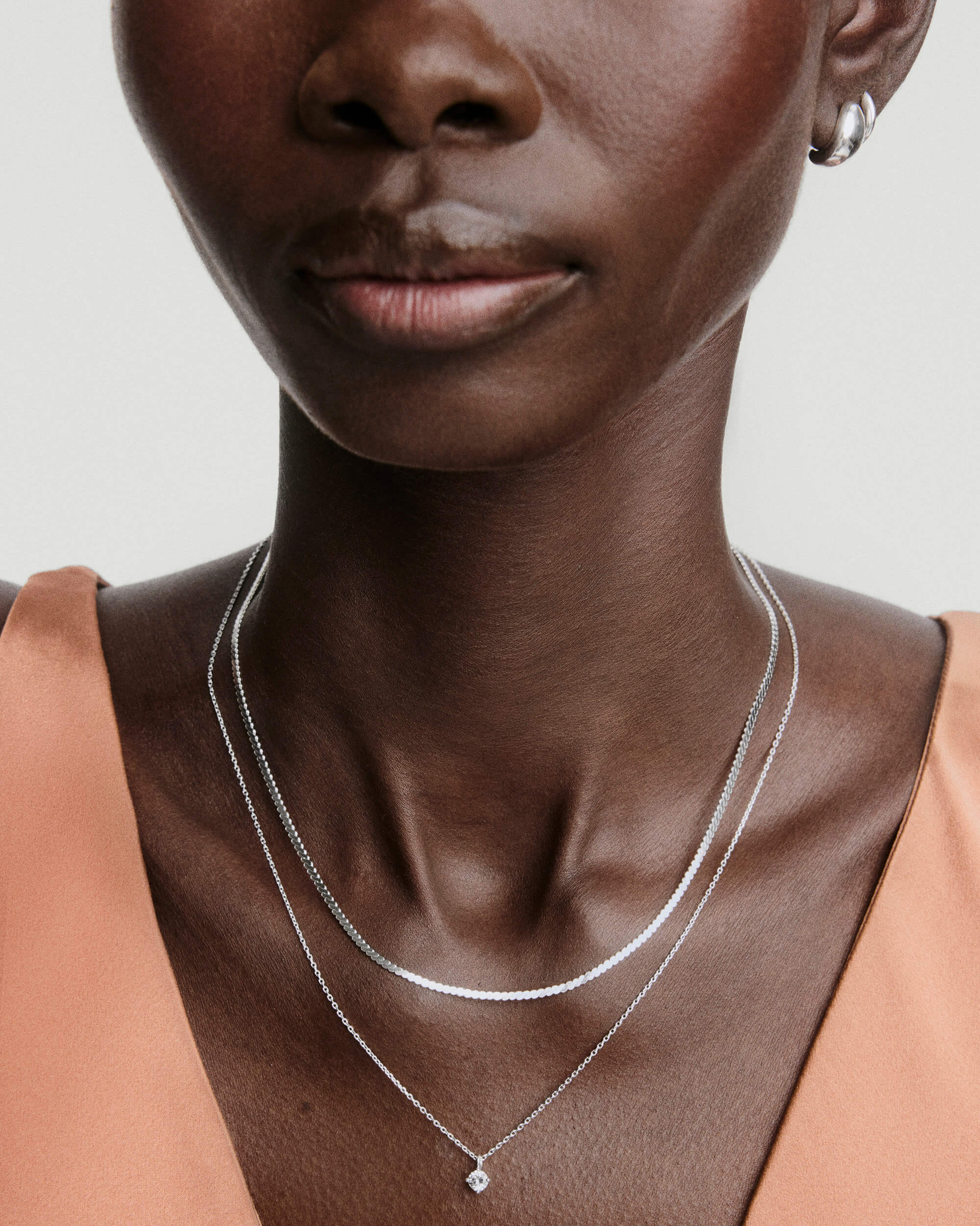 Round Lab Grown Sapphire Necklace