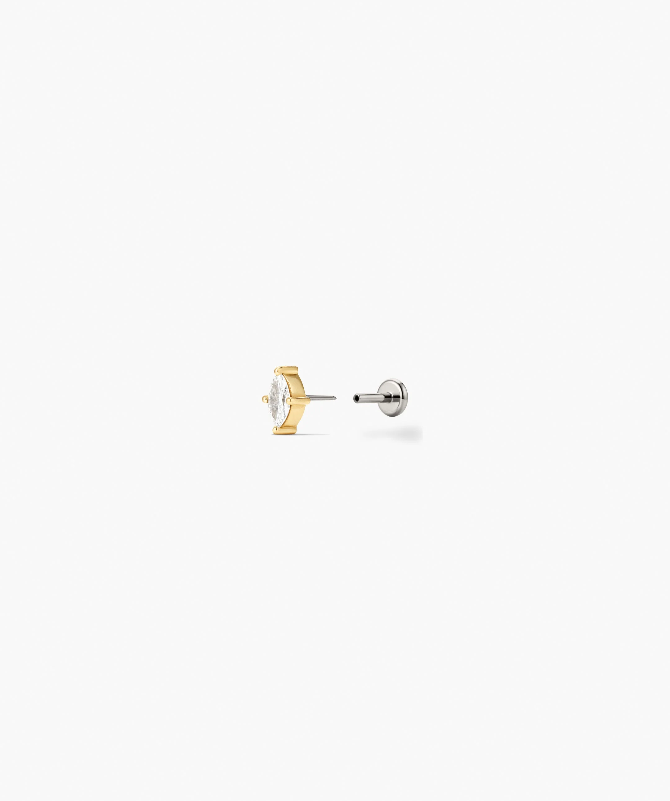 Piercing Studio - Single Lab Grown Diamond Marquise Stud