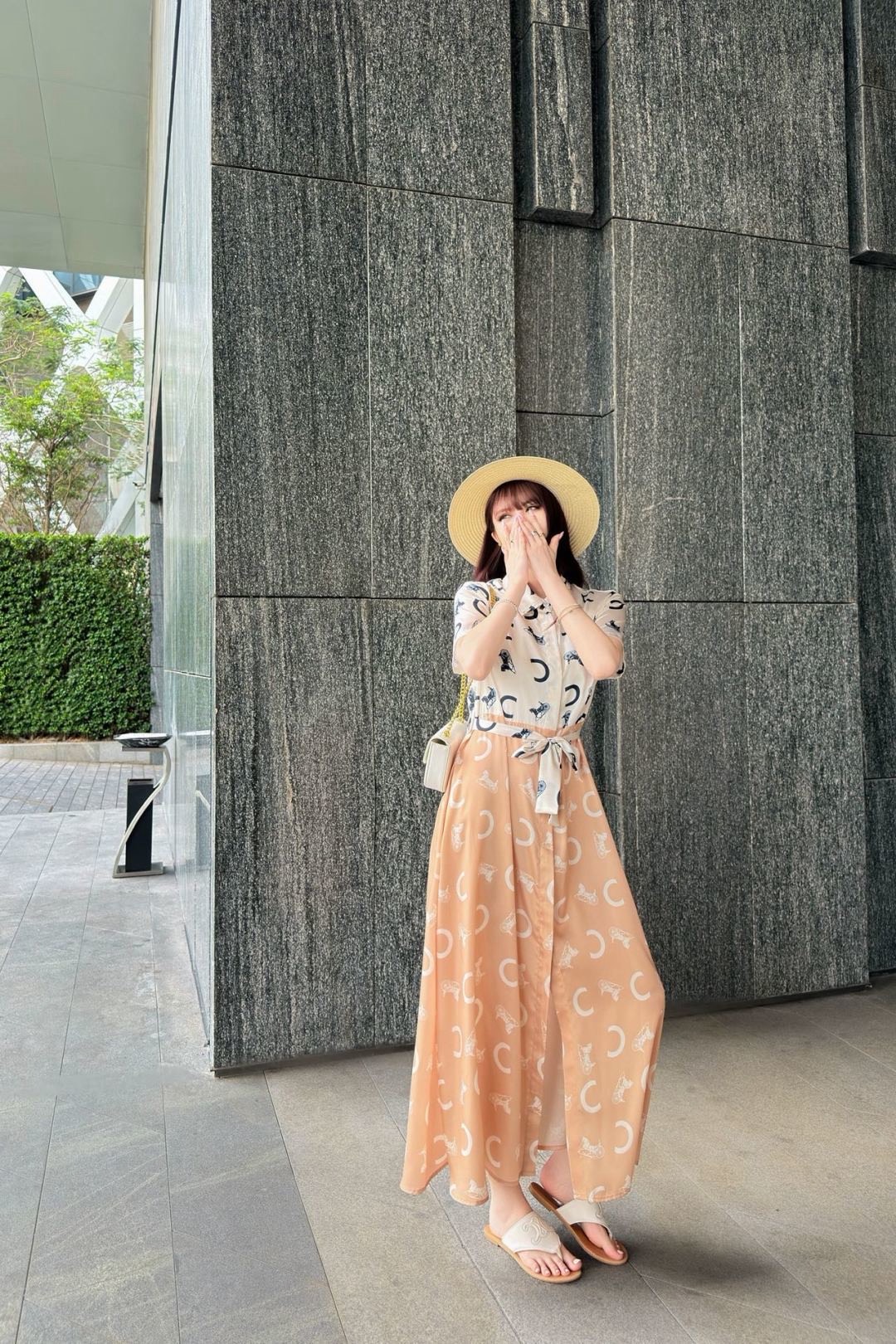CD New Printed Patchwork Dress