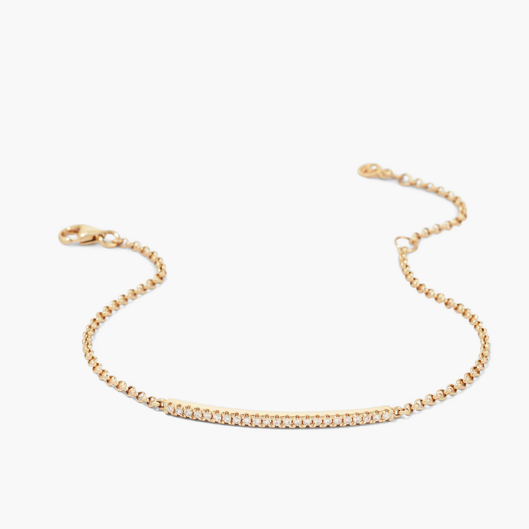 Pave Diamond Bar Bracelet