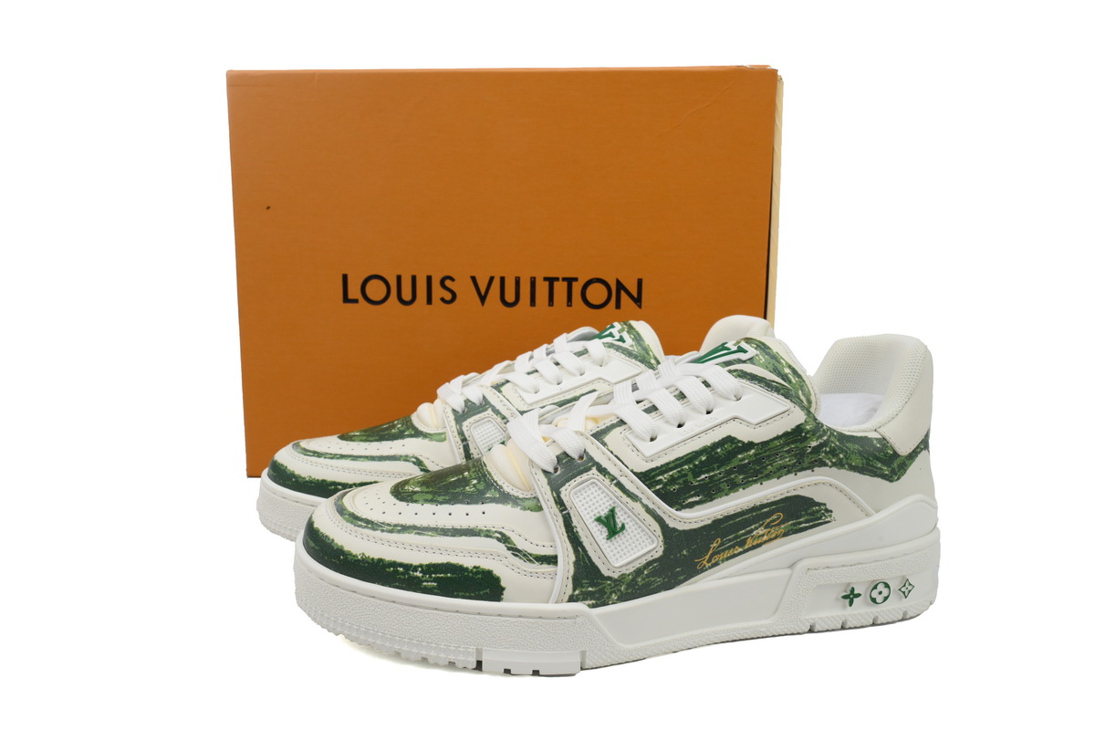 Pkkicks God Batch Louis Vuitton Trainer Green