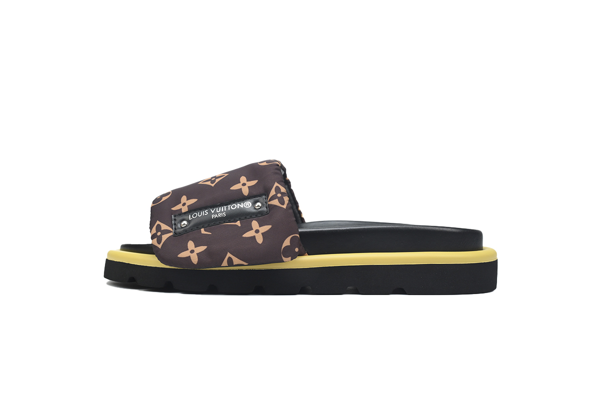 Pkkicks God Batch LOUIS VUITTON Pool Pillow Comfort Brown Black Label