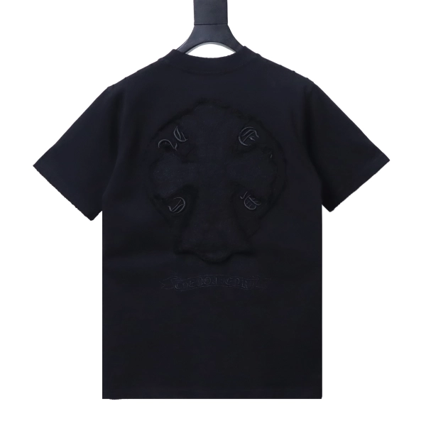 Chrome Hearts Cross Sanskrit Terry Patch Crew Neck T-Shirt black