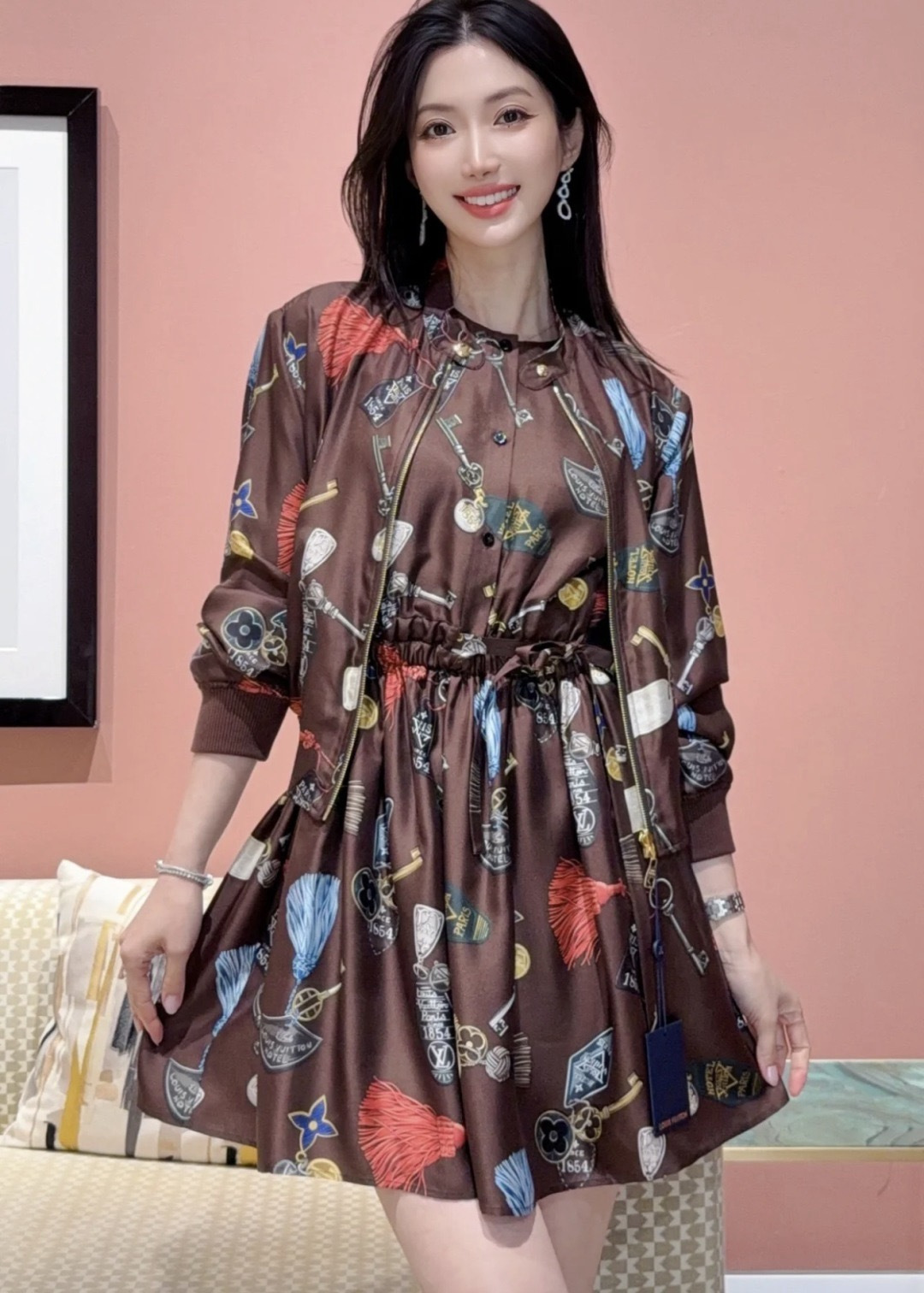 Louis New printed dress