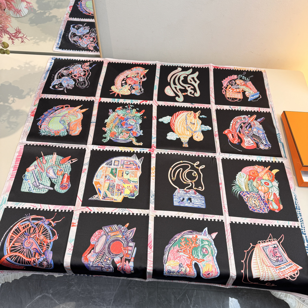 Herm New Silk square scarf