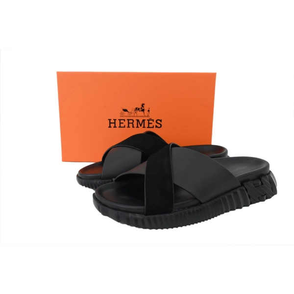 HERMES  Infra Sandals Black