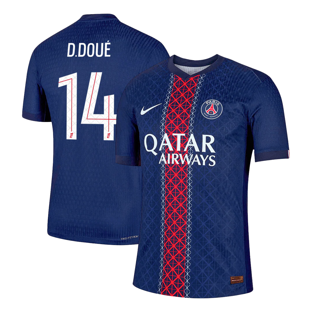 D.DOUÉ #14 PSG Home Player Version Soccer Jersey 2025/26