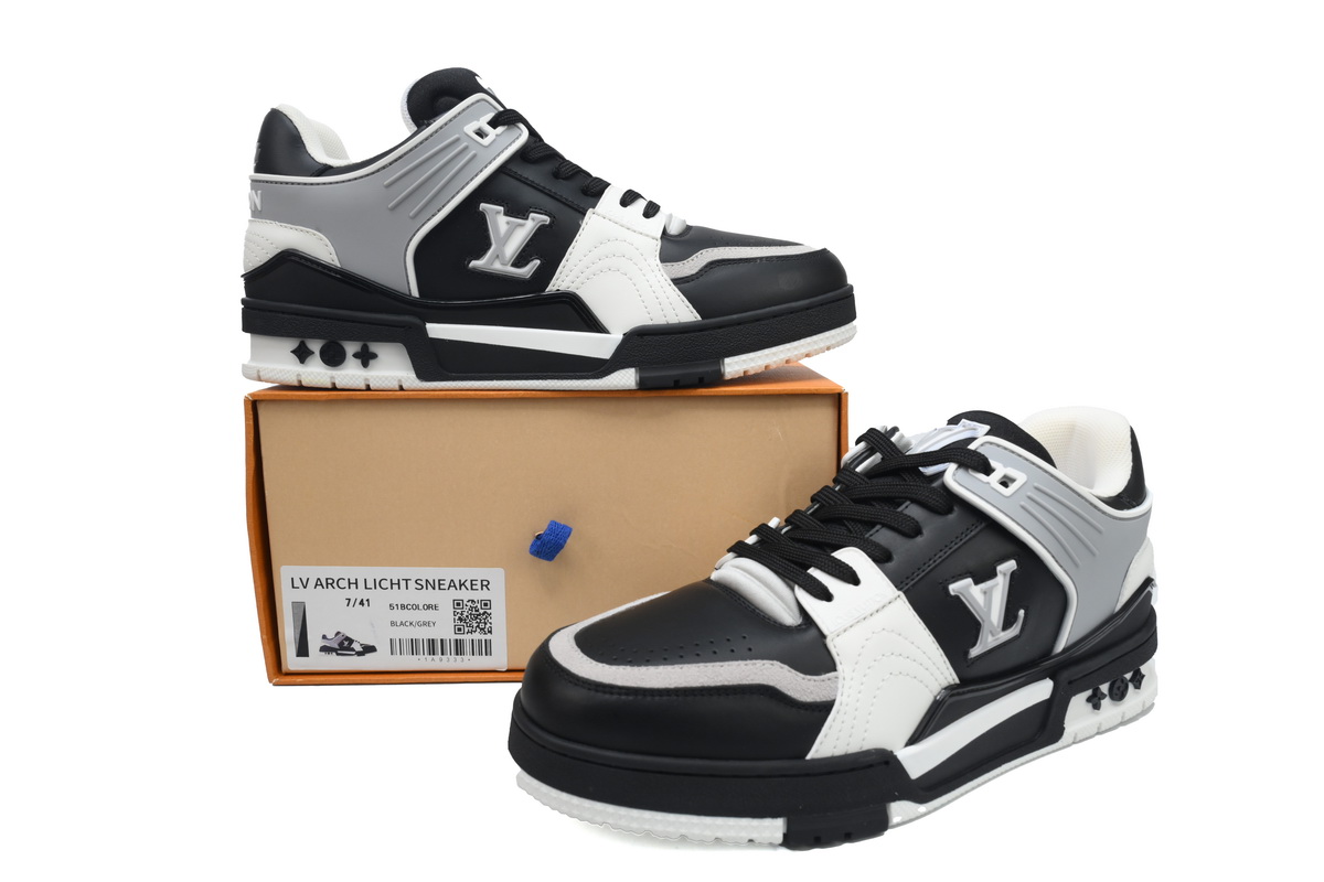 Pkkicks God Batch LOUIS VUITTON Trainer Black and gray