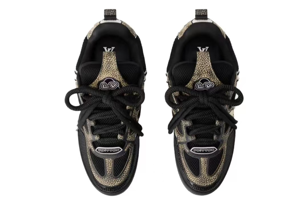 Pkkicks God Batch Louis Vuitton Skate Sneaker Black Swarovski Monogram
