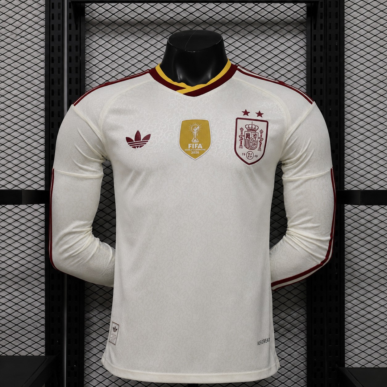 Spain Away Long Sleeves Jersey Player Version World Cup 2026 (Two stars) 1:1 Thai Quality