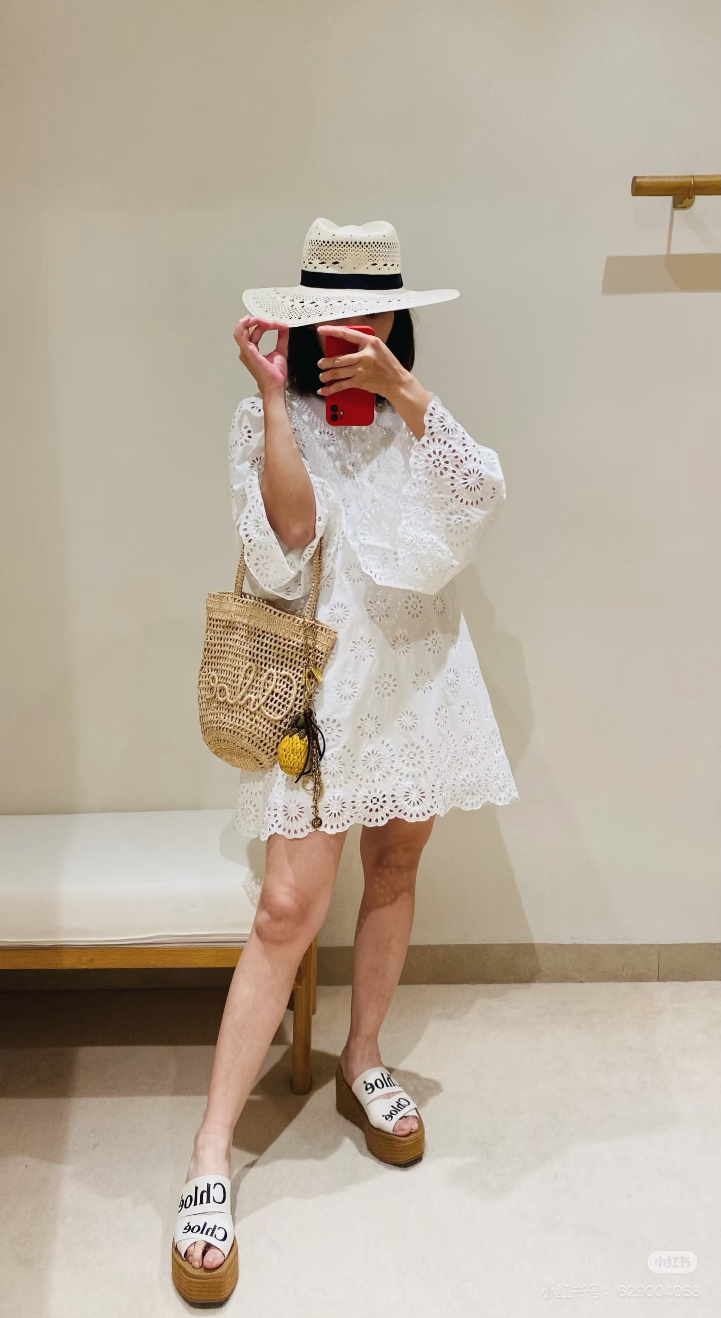 Chol New floral hollow dress