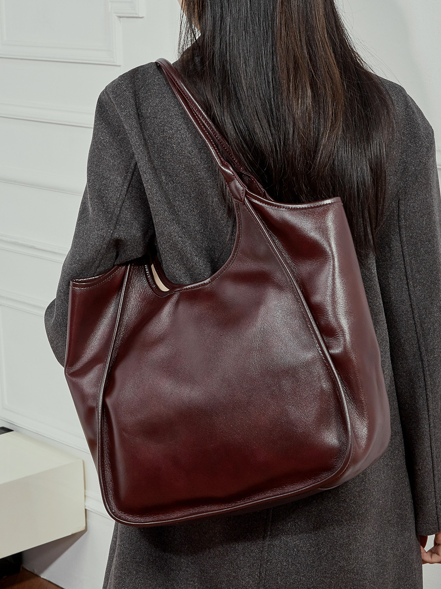 Large Capacity Leather Hobo Tote Bag for Women