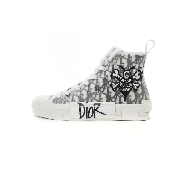 Dior B23 Oblique Hight Top Sneakers White