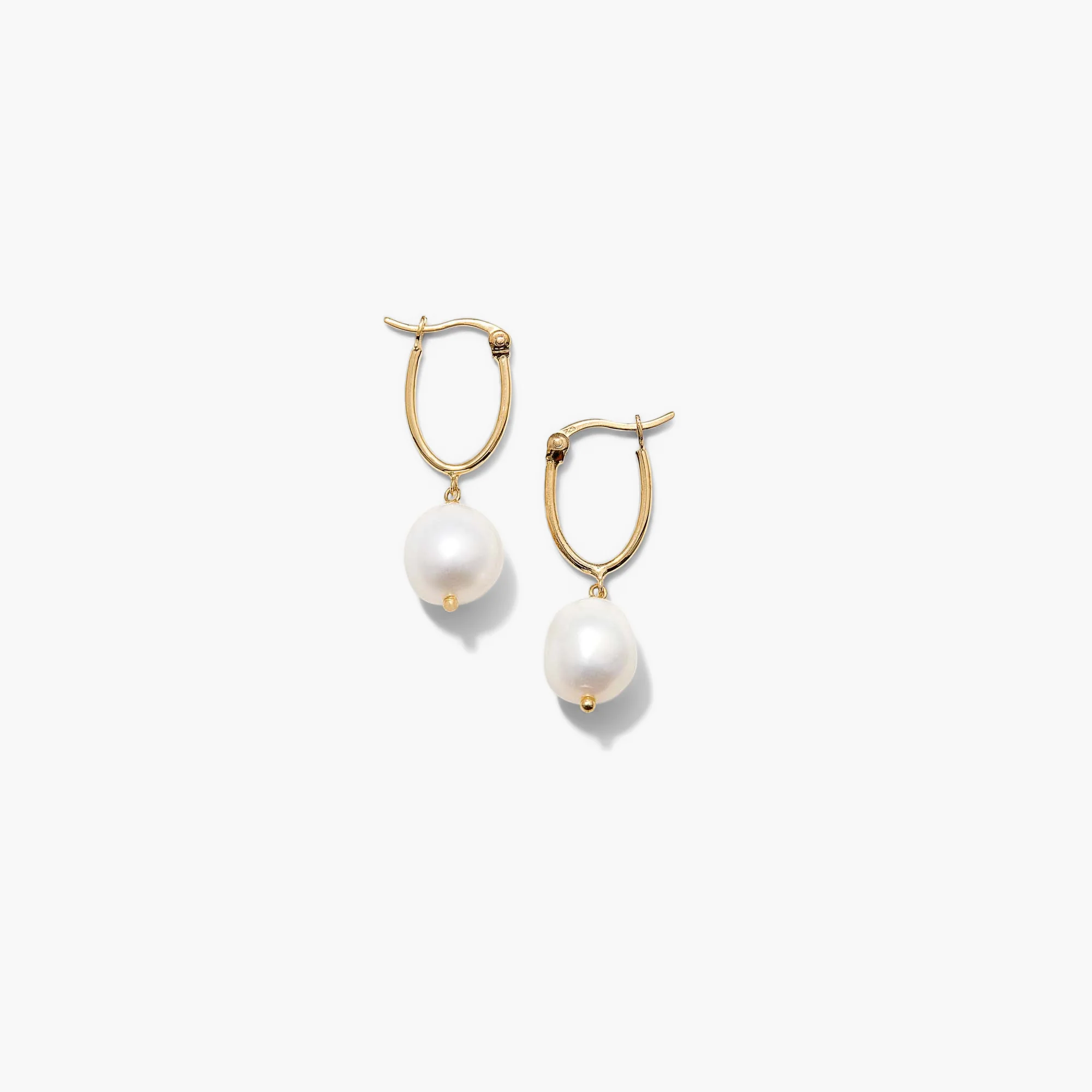 Organic Pearl Hoops