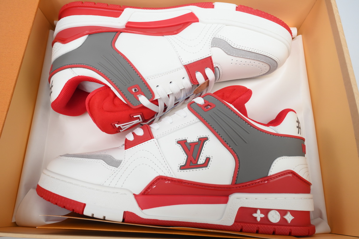 Pkkicks God Batch LOUIS VUITTON Trainer White Red