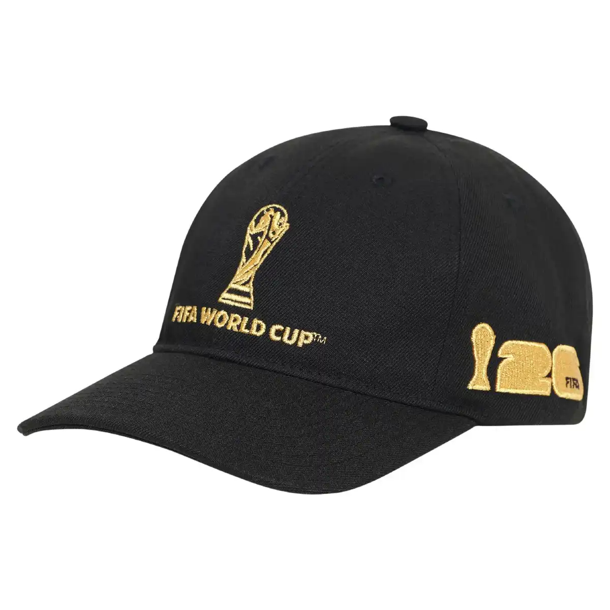 【Not sold separately — must buy with jersey】World Cup 2026 Gold Trophy Black Cap