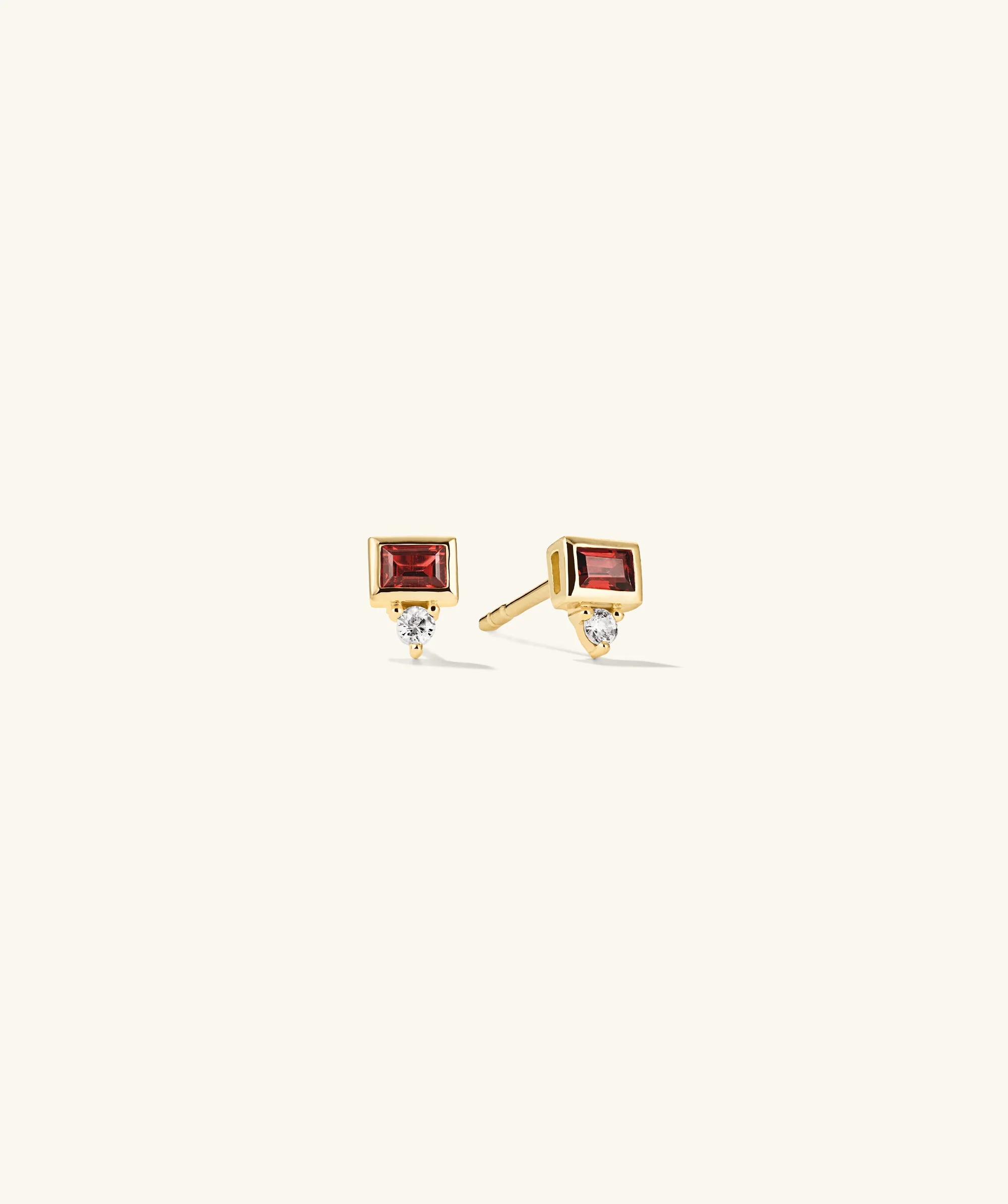 Baguette Duo Studs