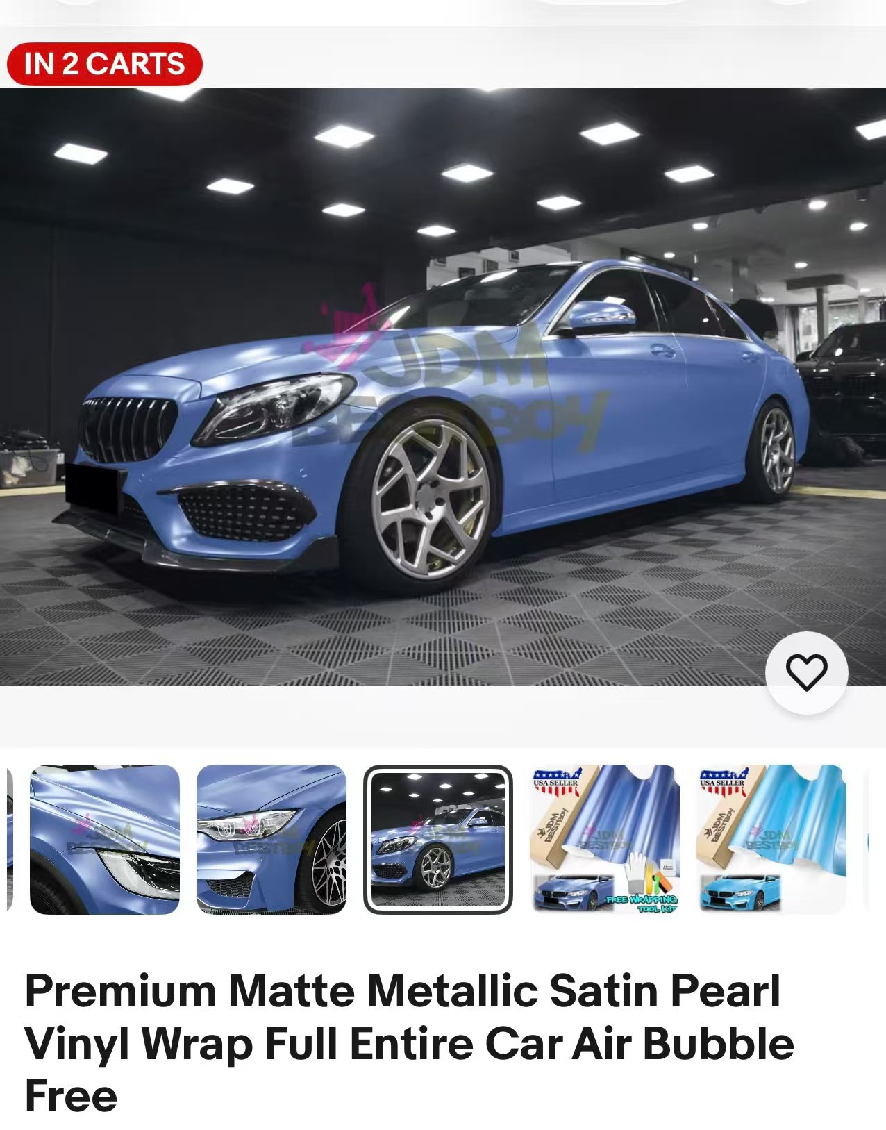 PET Satin Pearl Fog Blue/ top pet quality - 60ft x 5ft