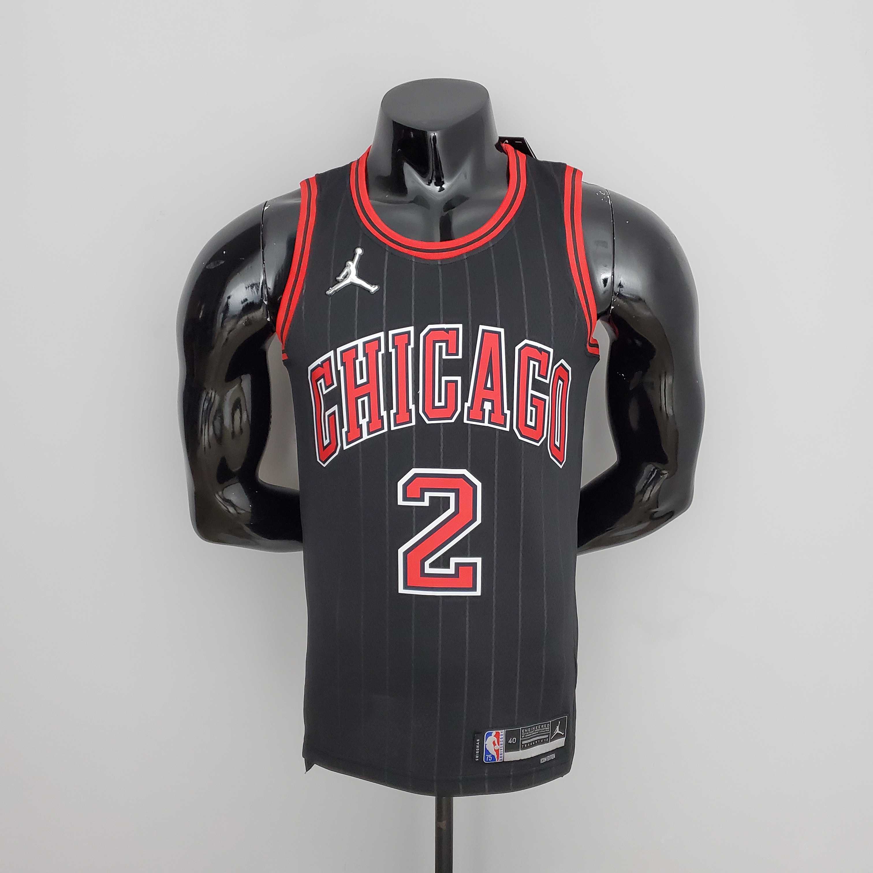Lonzo Ball Chicago Bulls 75th Anniversary Swingman Jersey Flyers Black