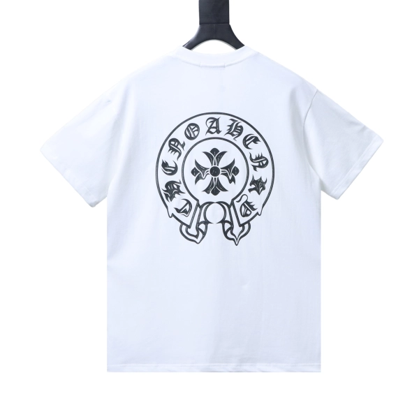 Chrome Hearts 26ss Horseshoe Logo Back Print Short Sleeve T-Shirt white