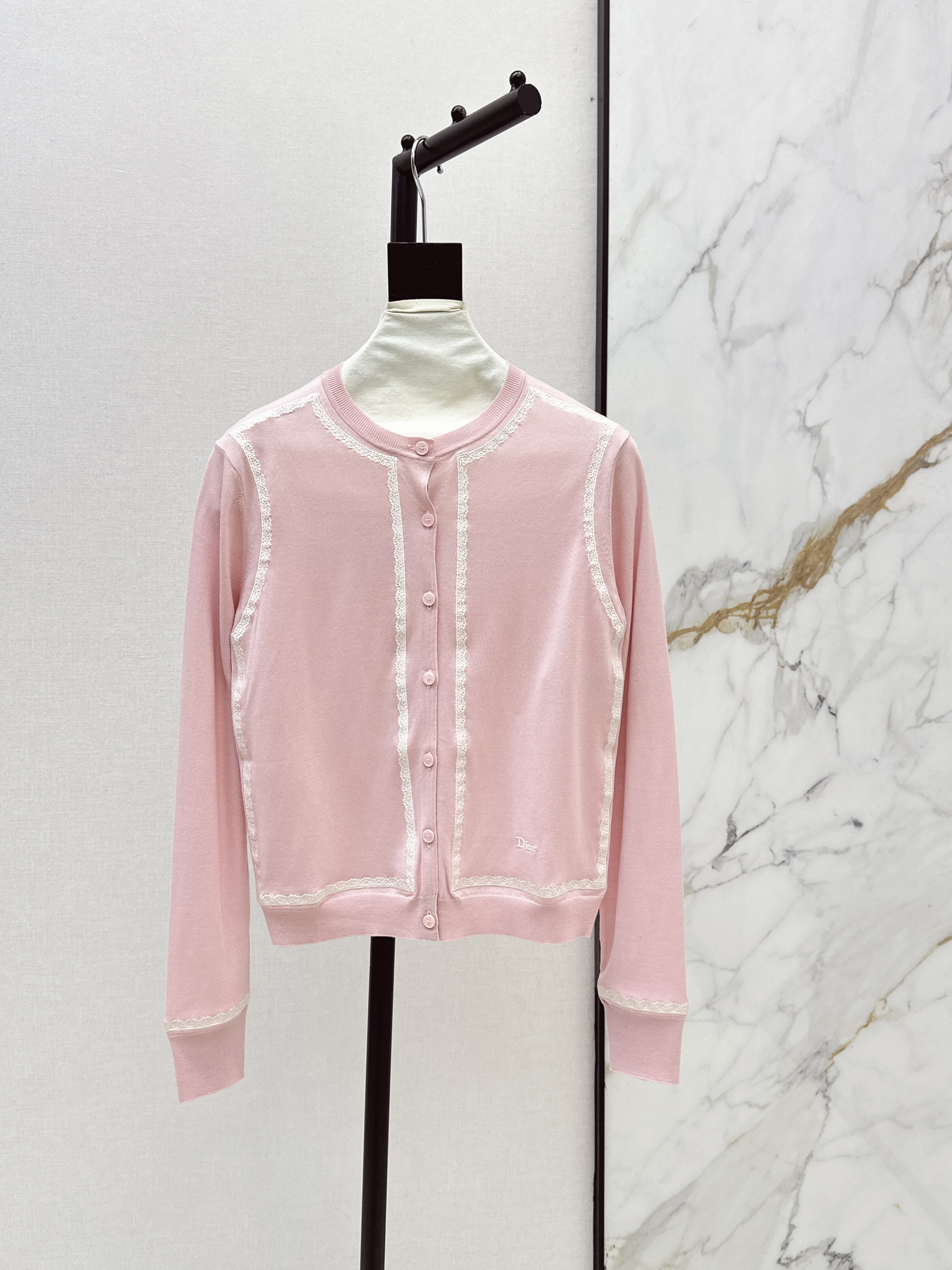 CD New color-blocked trim cardigan