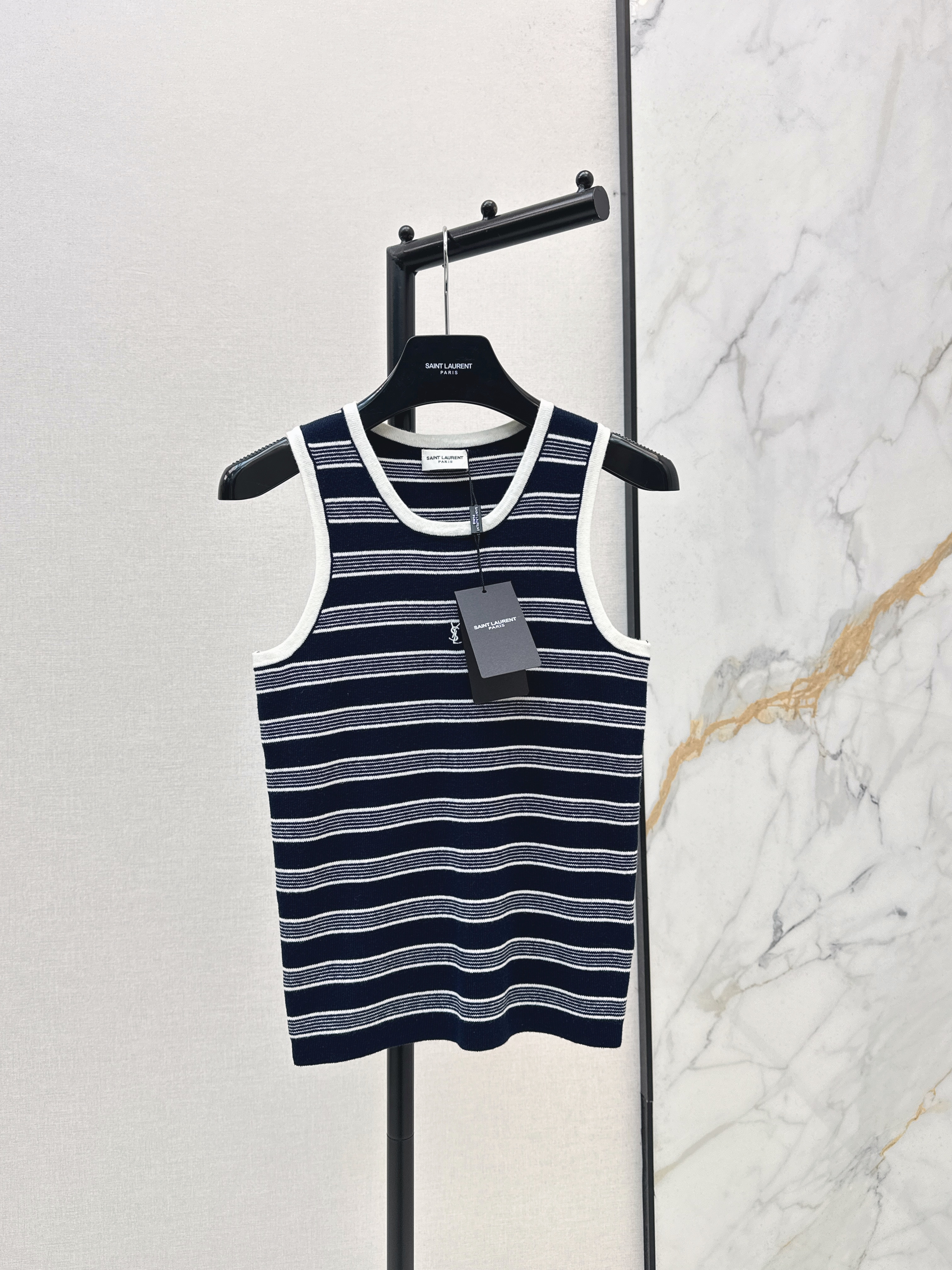 Saint New stripe knit vest