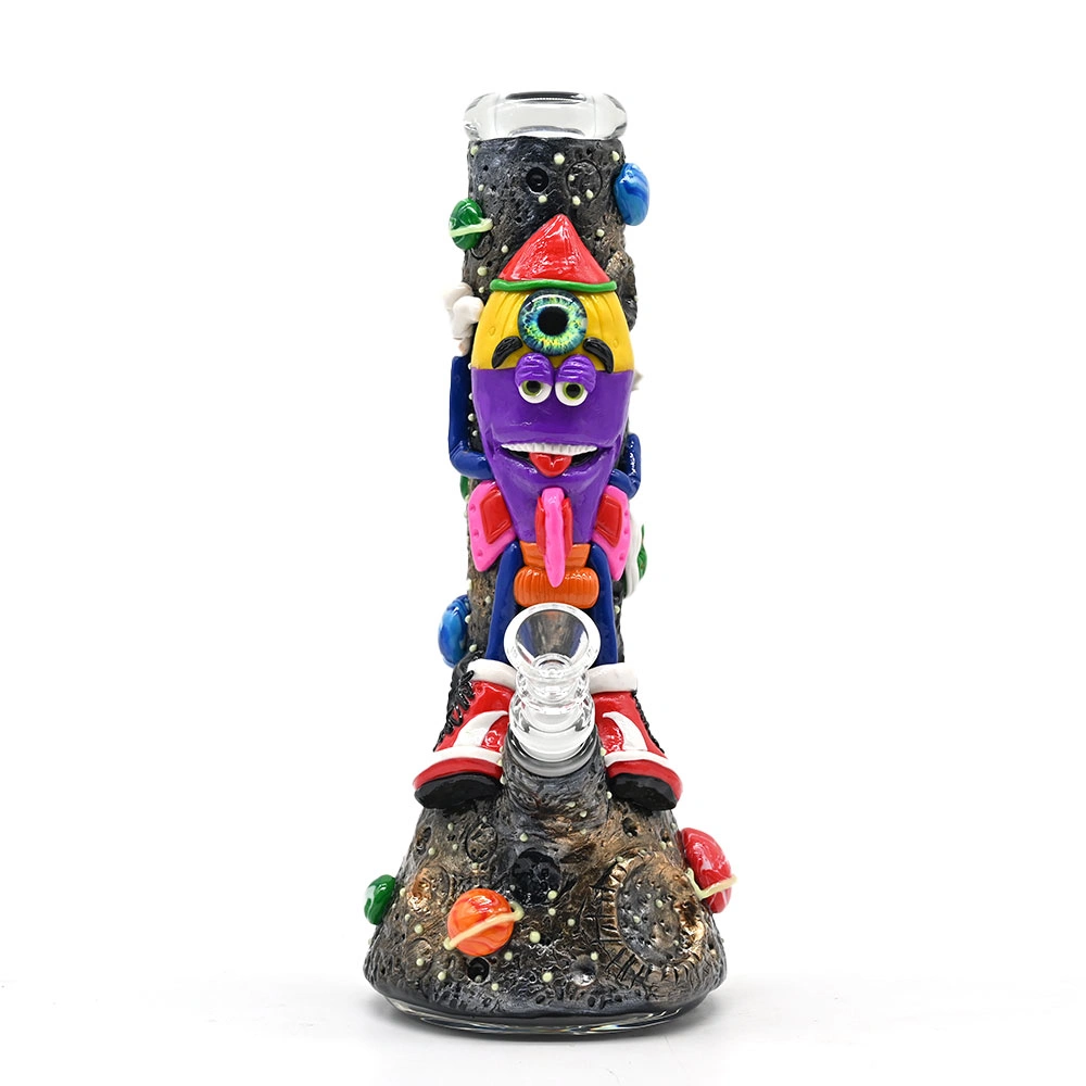 Space Rocket Astronaut Bong 9.8 Cartoon Glass Water Pipe