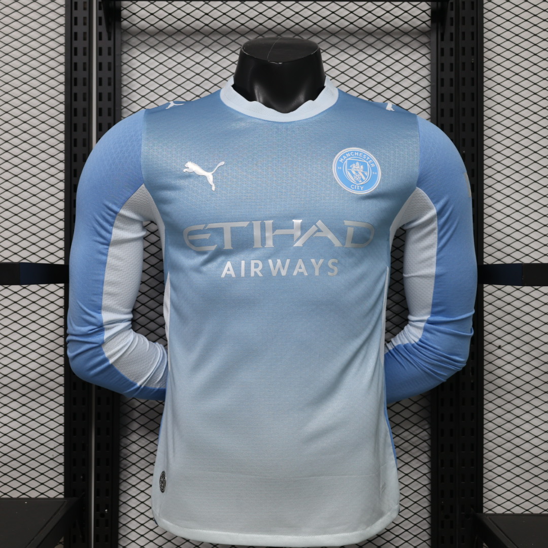 Manchester City Home Long Sleeves Jersey Player Version 26/27