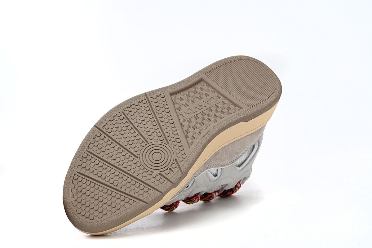 Lanvin Leather Curb White Black Gum