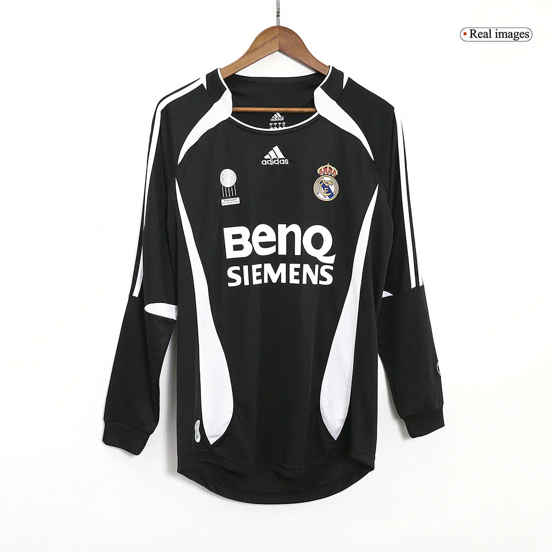 Real Madrid 2006/07 Away Long Sleeve Retro Football Jersey