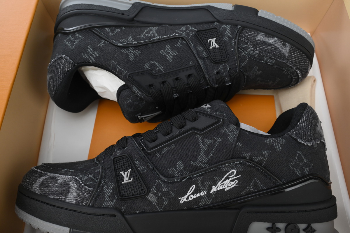 Pkkicks God Batch Louis Vuitton Trainer 'Black Monogram Denim