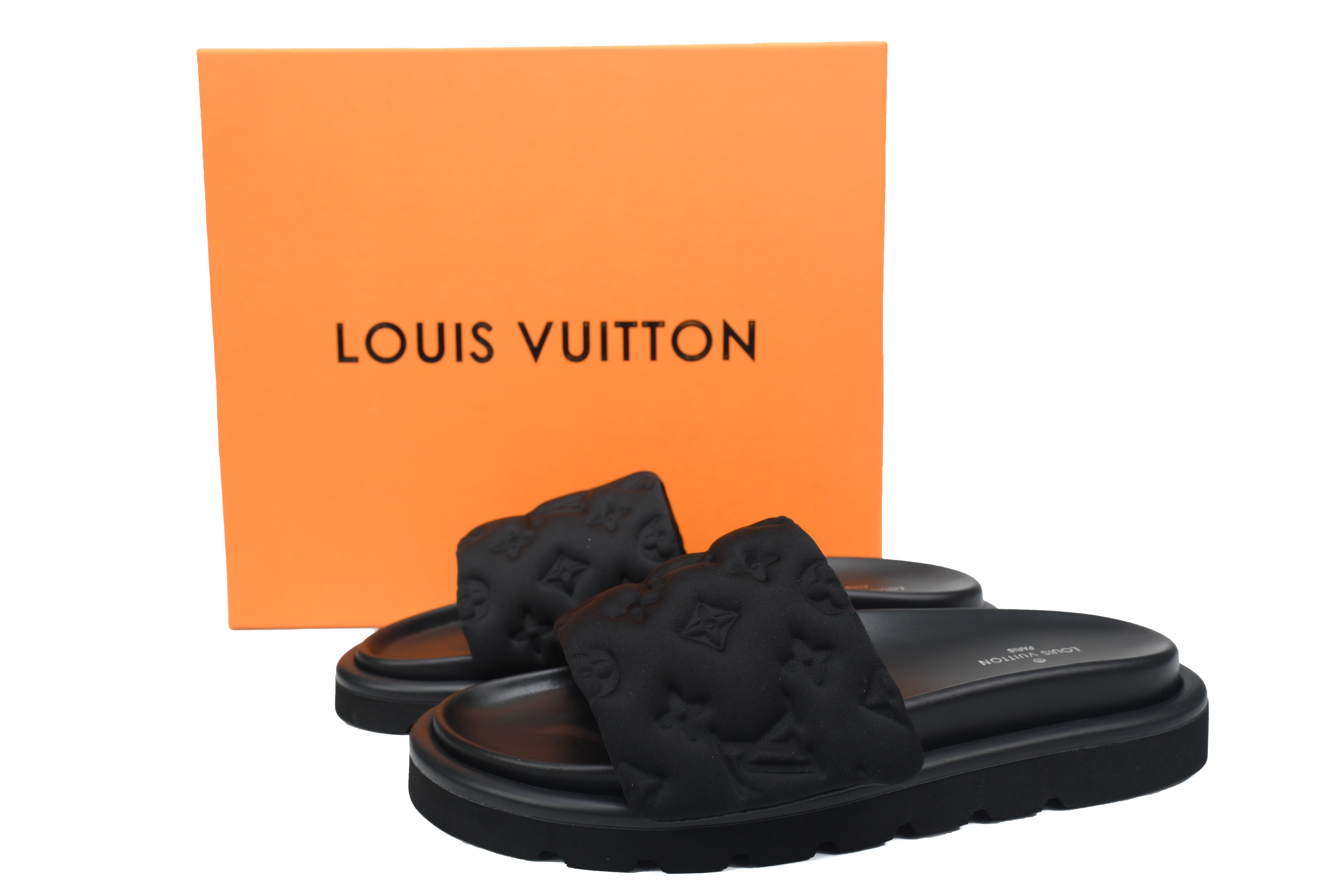 Pkkicks God Batch LOUIS VUITTON Pool Pillow Comfort Black relief