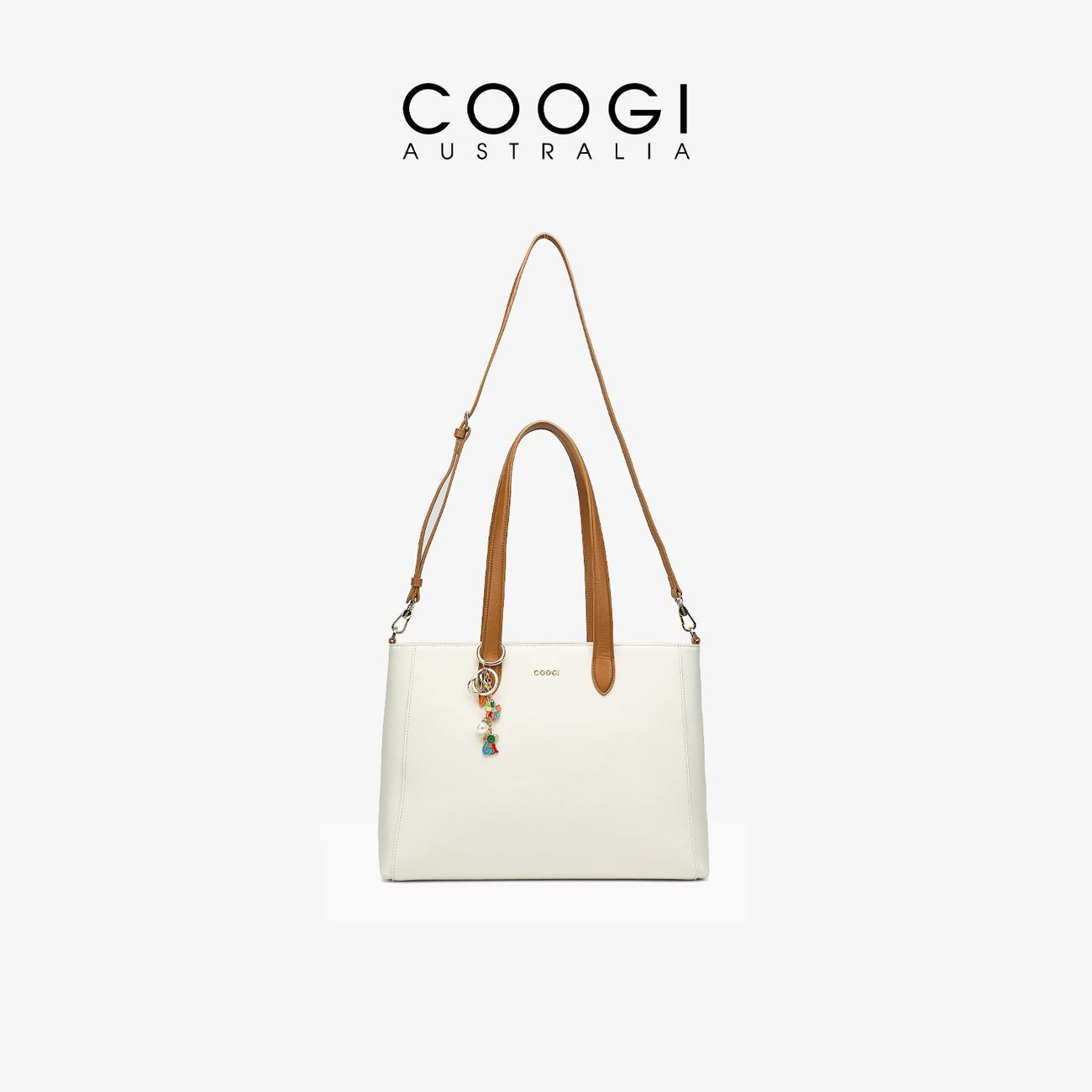 [COOGI] Brand Tote Bag Women's 2026 New Genuine Leather Shoulder Bag Commuting Out High-end Sense Gift for Girlfriend